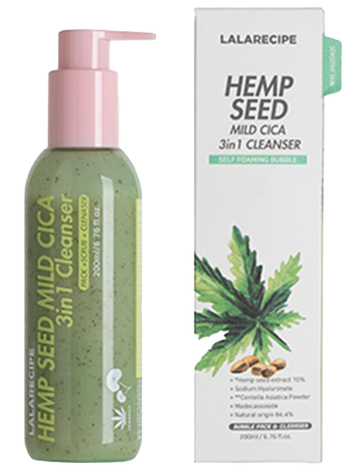 LALARECIPE Hemp Seed Mild Cica 3 in 1 Cleanser