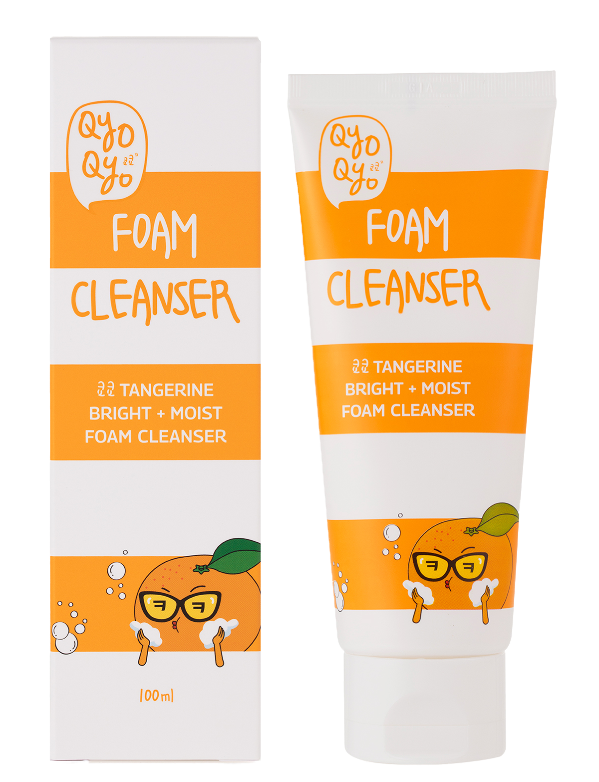 QyoQyo Tangerine Bright + Moist Foam Cleanser