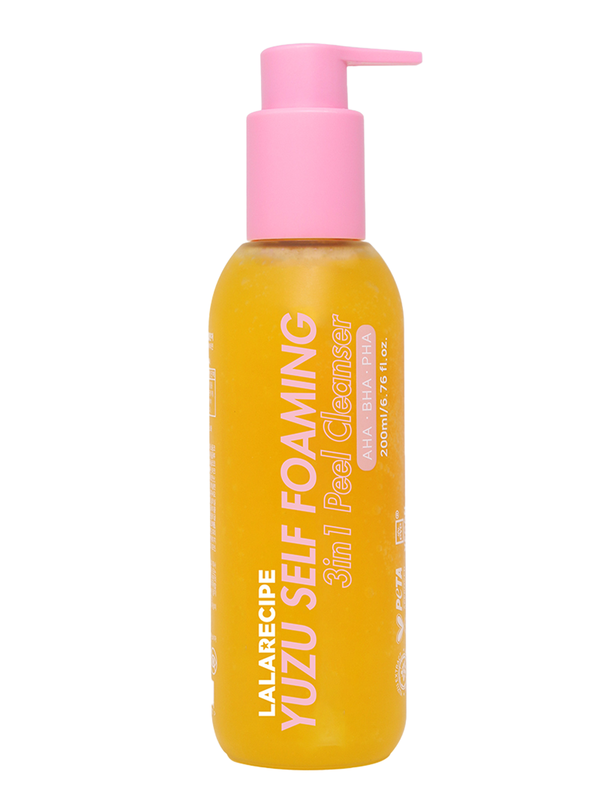 LALARECIPE Yuzu Self Foaming 3 in 1 Peel Cleanser